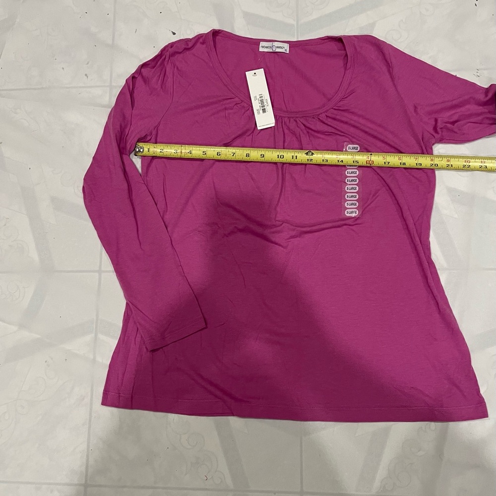 Rebecca Beeson Fuchsia Long Sleeve Blouse New